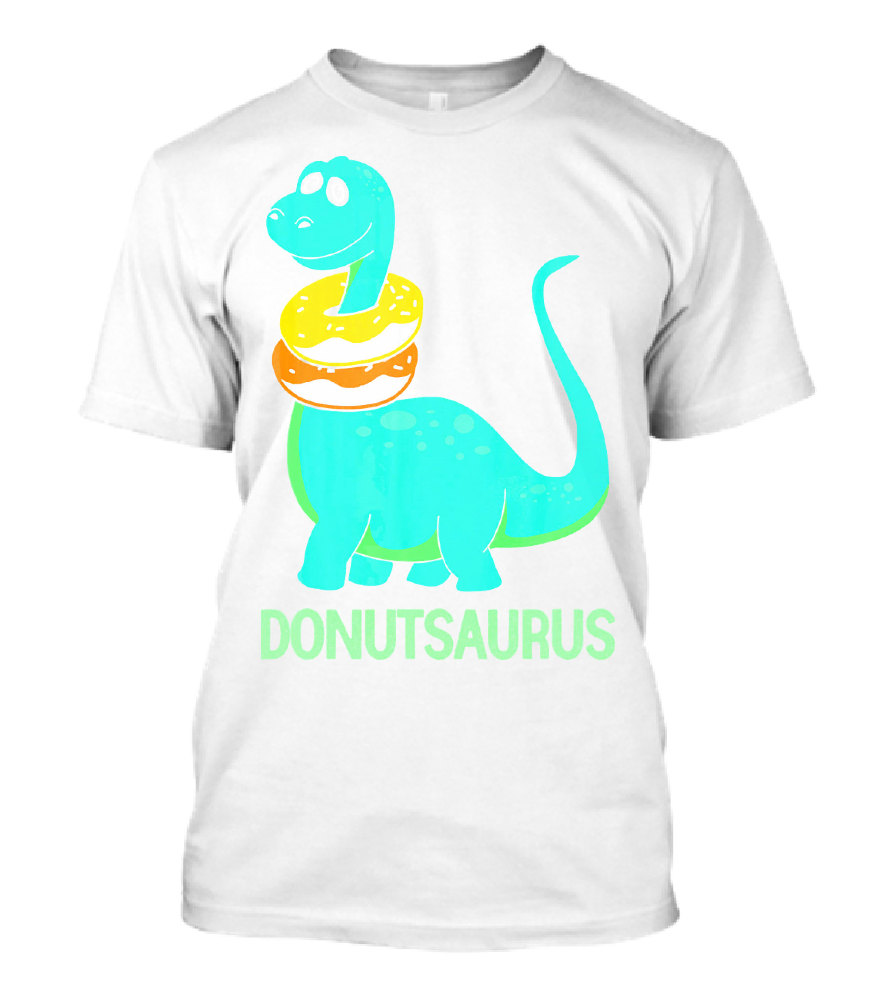 Brachiosaurus Donut Donutsaurus Cute Dinosaur With Treats T-Shirt