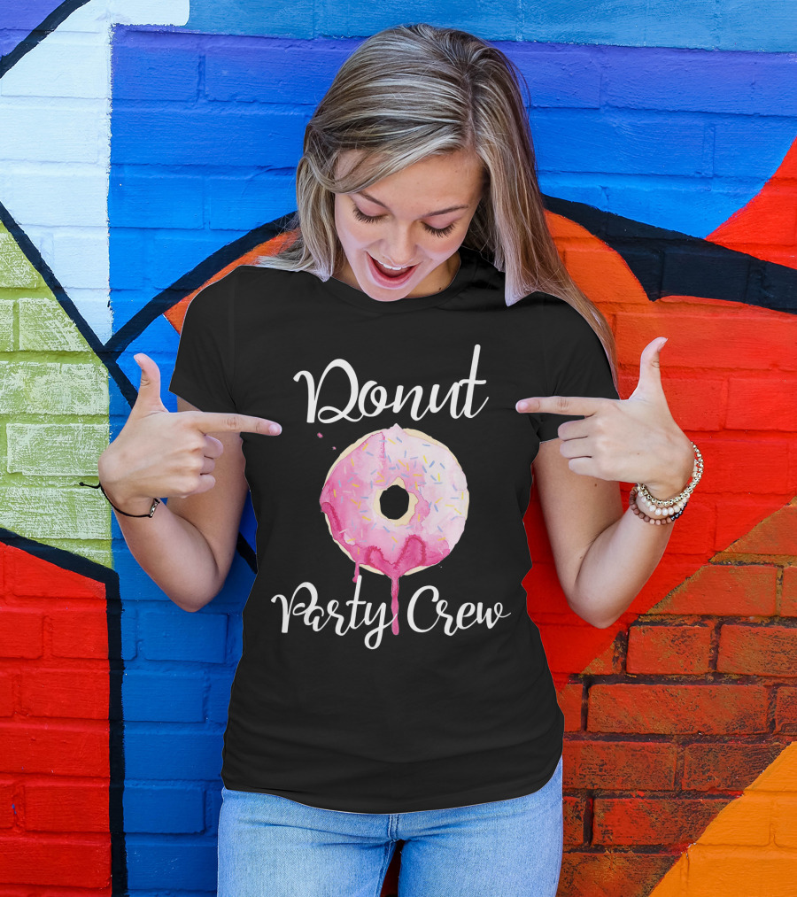 Donut Party Crew Donut Birthday T-Shirt