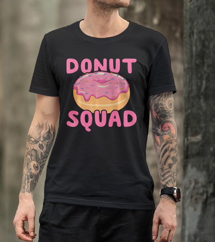 Donut Squad Pink Frosted Sprinkles Treat Enthusiasts T-Shirt
