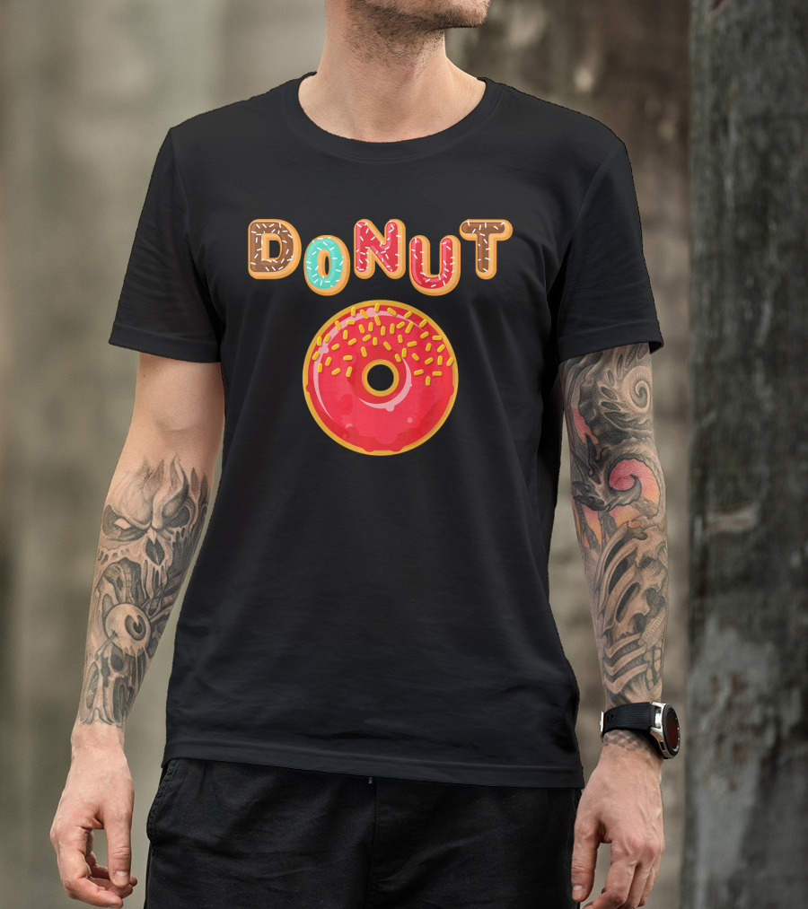 Donut Glazed And Sprinkled Funny Cartoon DoNut T-Shirt