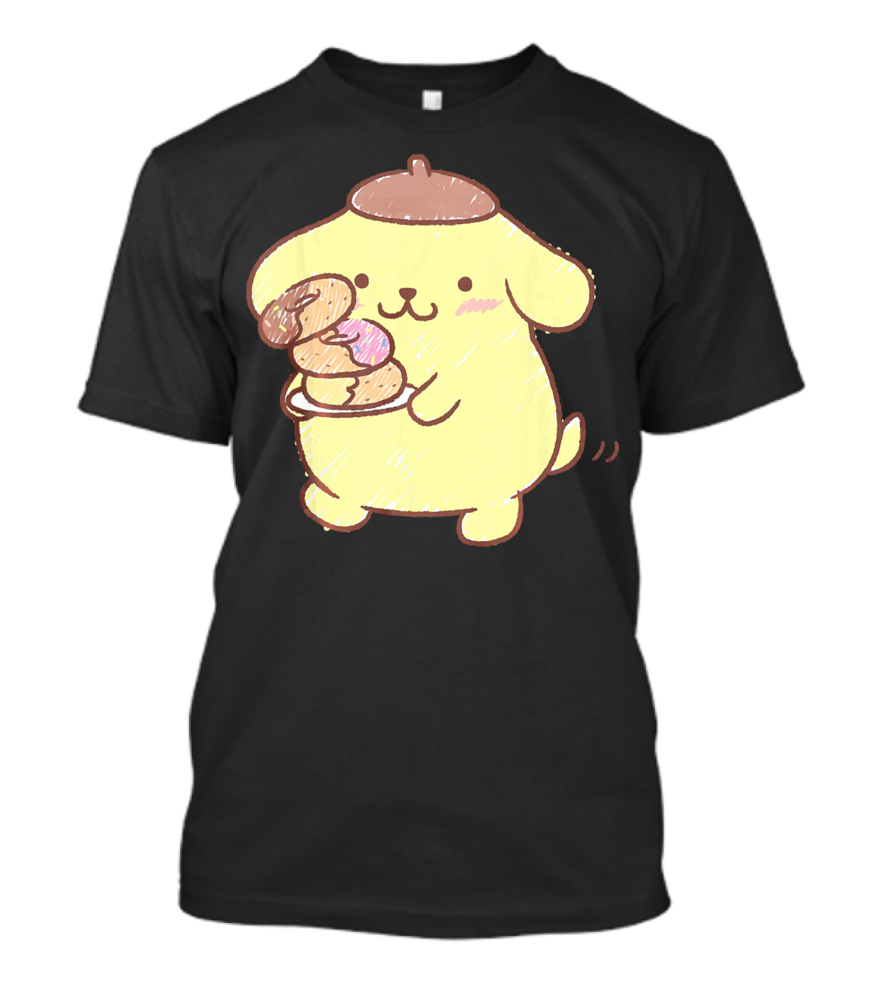 Pompompurin Enjoying Sweet Donuts T-Shirt