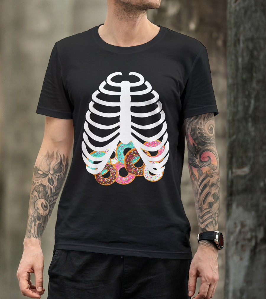 Halloween Adult Kids Rib Bone Donut Food Costume T-Shirt
