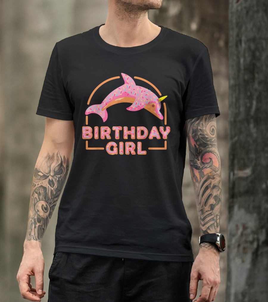 Birthday Girl Sweet Dolphicorn Donut Bday T-Shirt