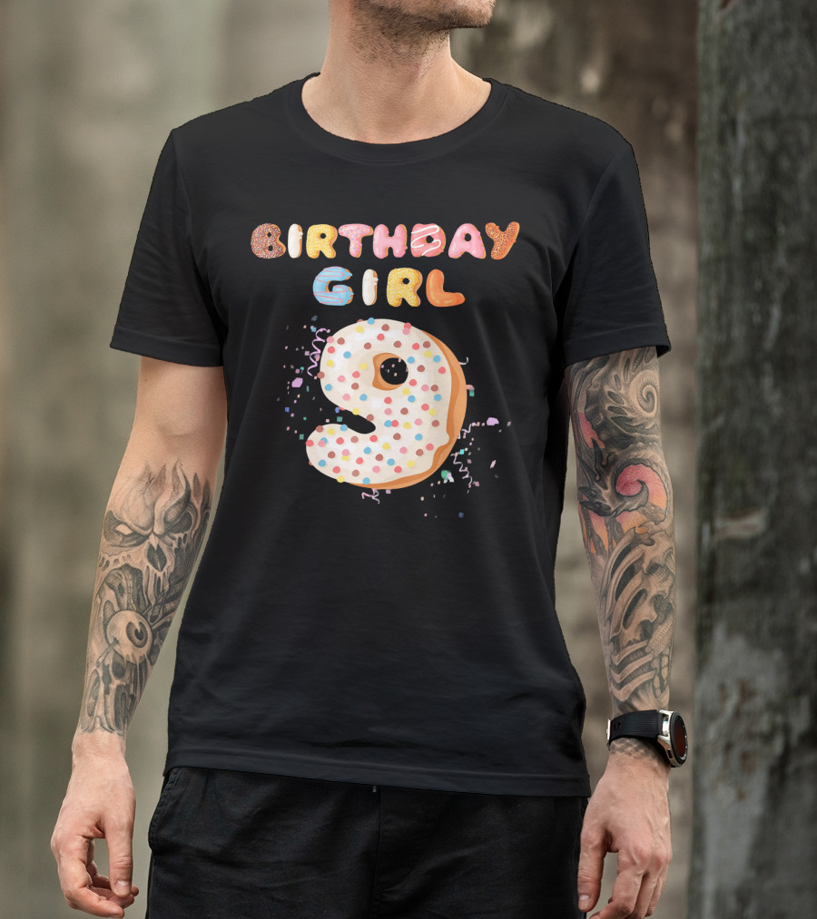 Birthday Girl Donut 9 T-Shirt