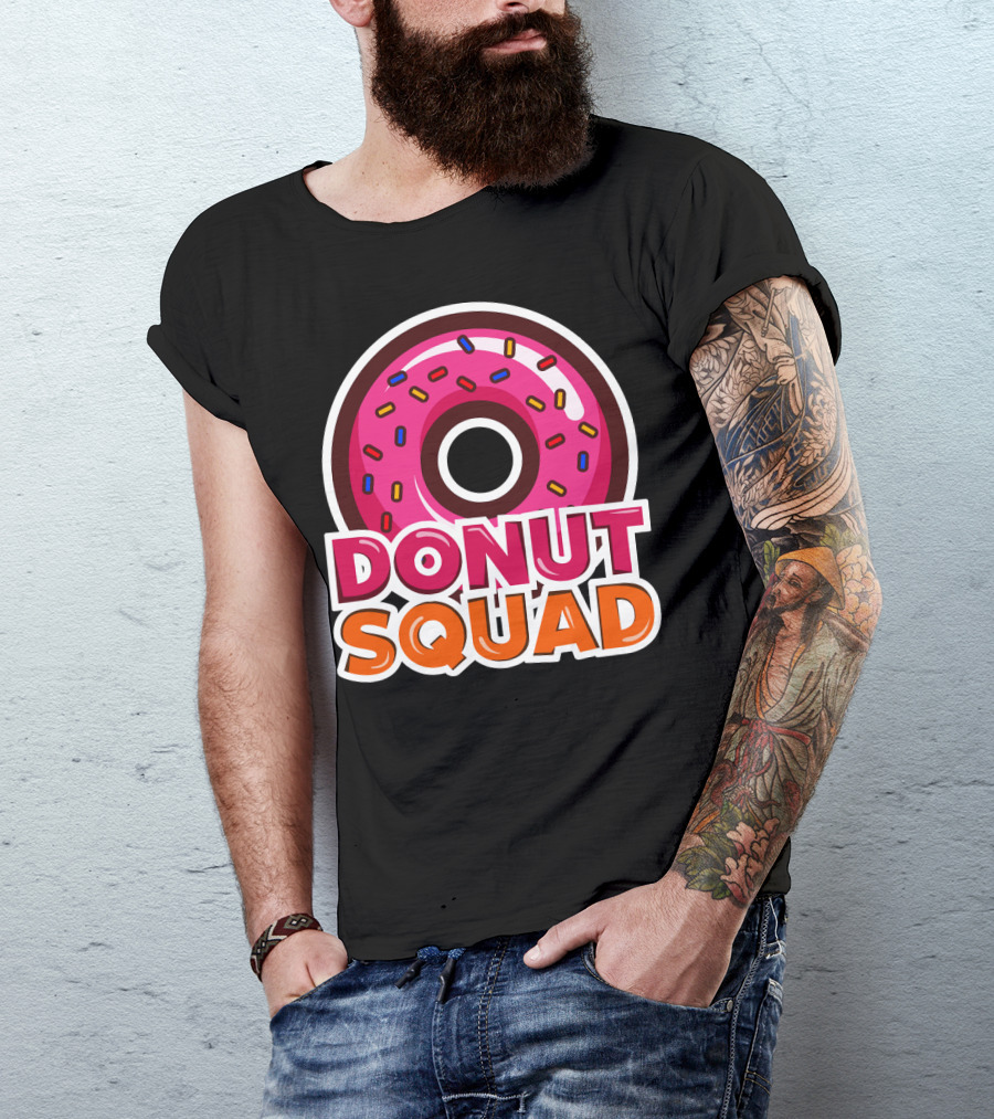 Cool Donut Squad Funny Doughnut Group With Sprinkles T-Shirt
