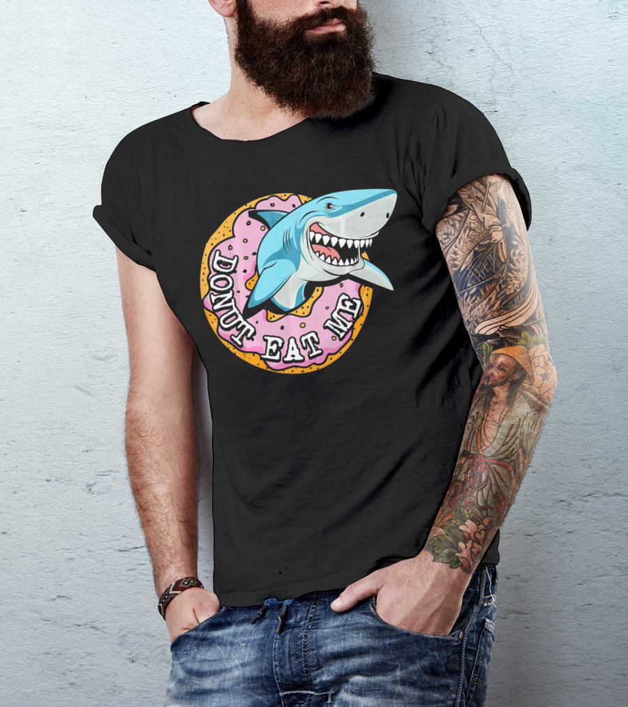 Donut Eat Me Shark Ocean Me T-Shirt