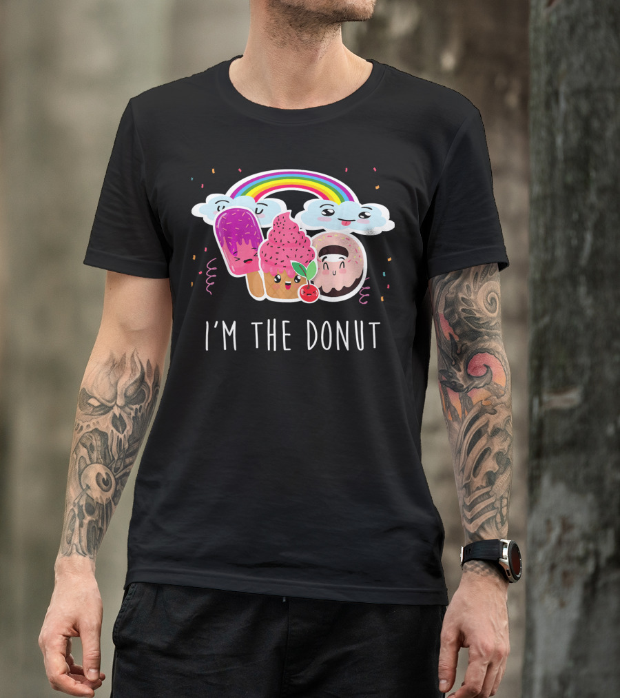 Funneh Cute Rainbow Ice Cream Donut Characters I'm The Donut T-Shirt