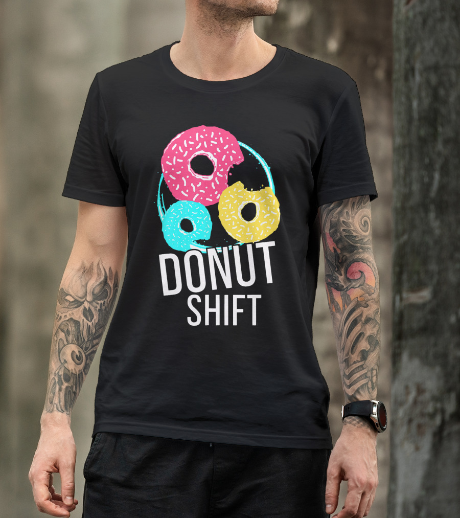 Donut Shift MTTF Associates Doughnut Vibrant Trio T-Shirt