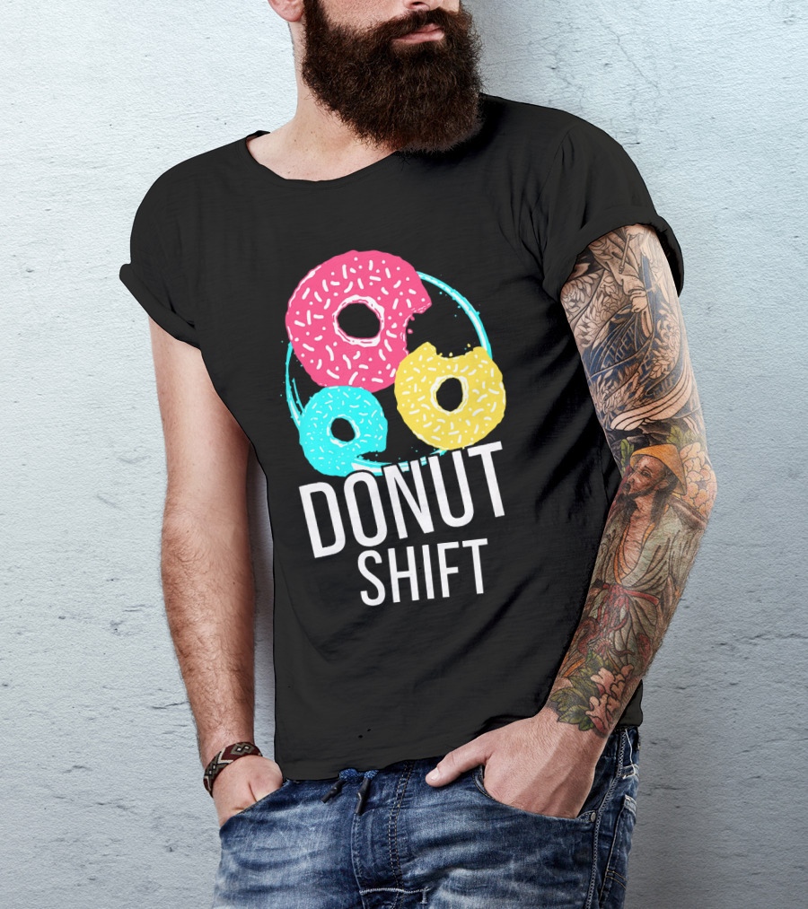 Donut Shift MTTF Associates Doughnut Vibrant Trio T-Shirt