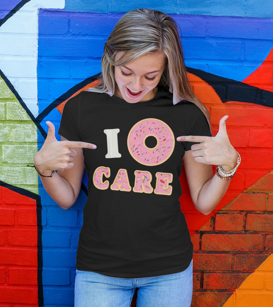I Donut Care Funny Cool Sprinkles Doughnut T-Shirt