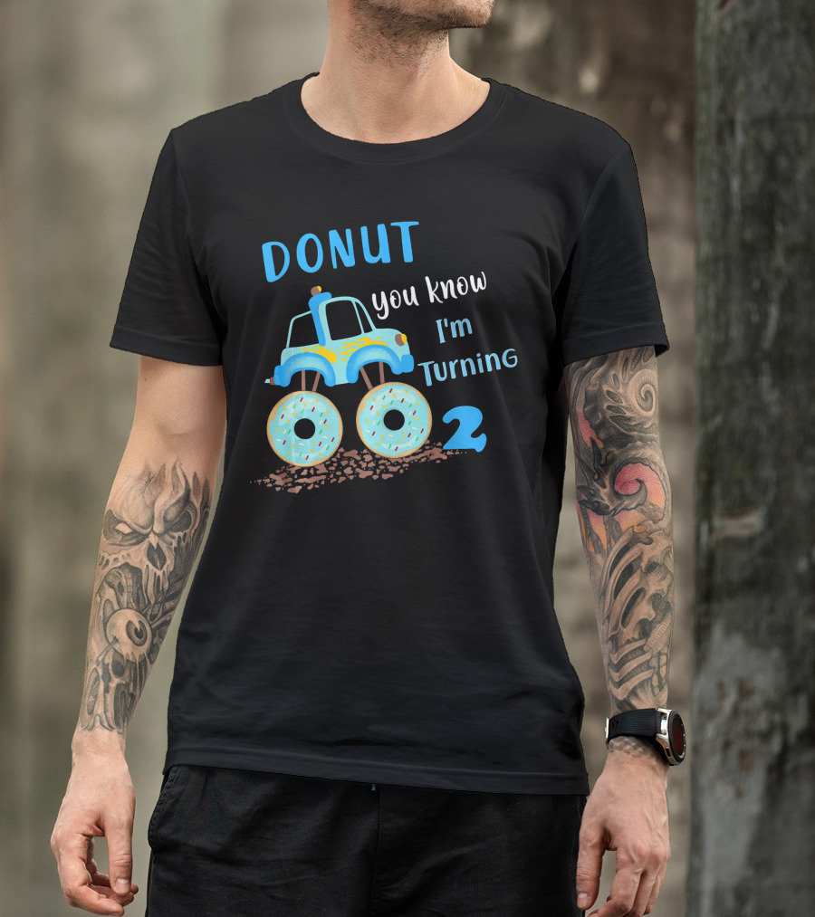 Donut You Know I'm Turning 2 Donut Funny 2nd Birthday T-Shirt