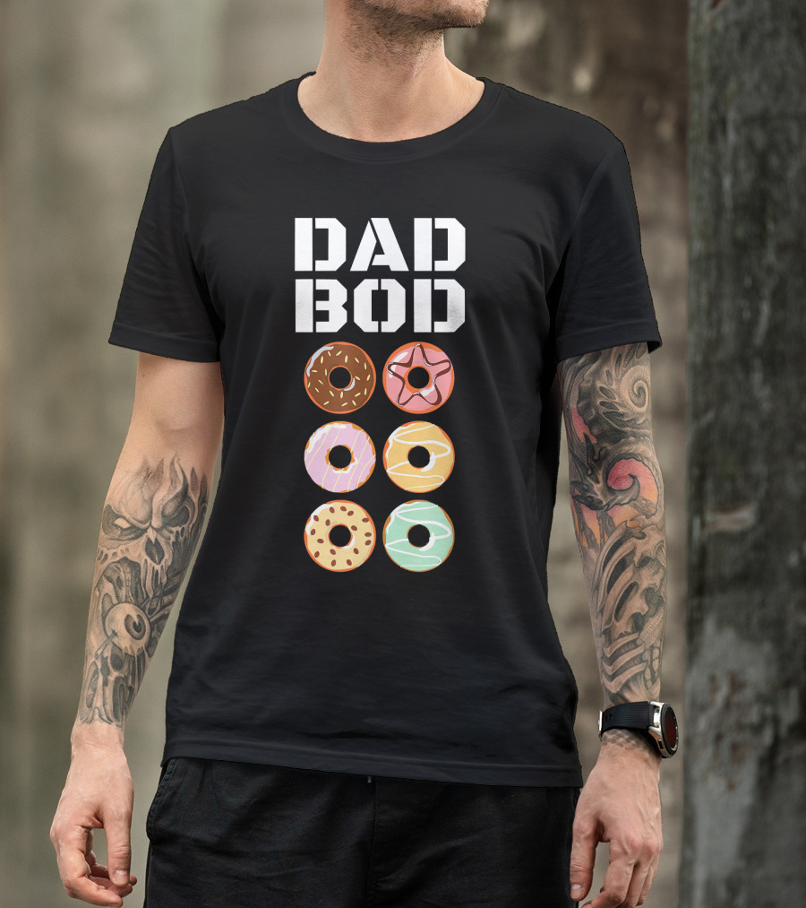 Dad Bod Donut Six Pack Abs Funny Mens T-Shirt