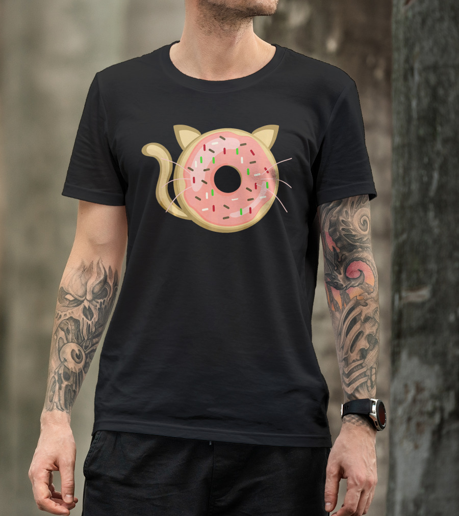 Funny Donut Cat Birthday Sprinkle Kitty T-Shirt