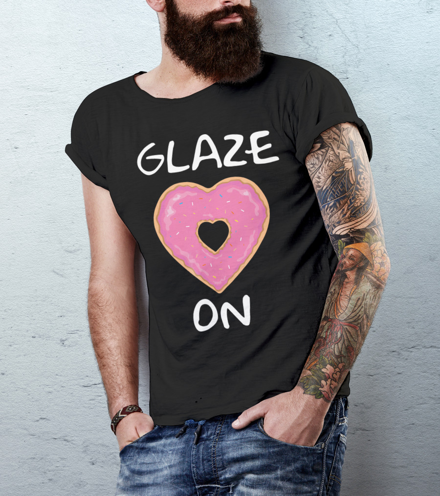 Bakers Dozen Glaze On Donut Heart T-Shirt