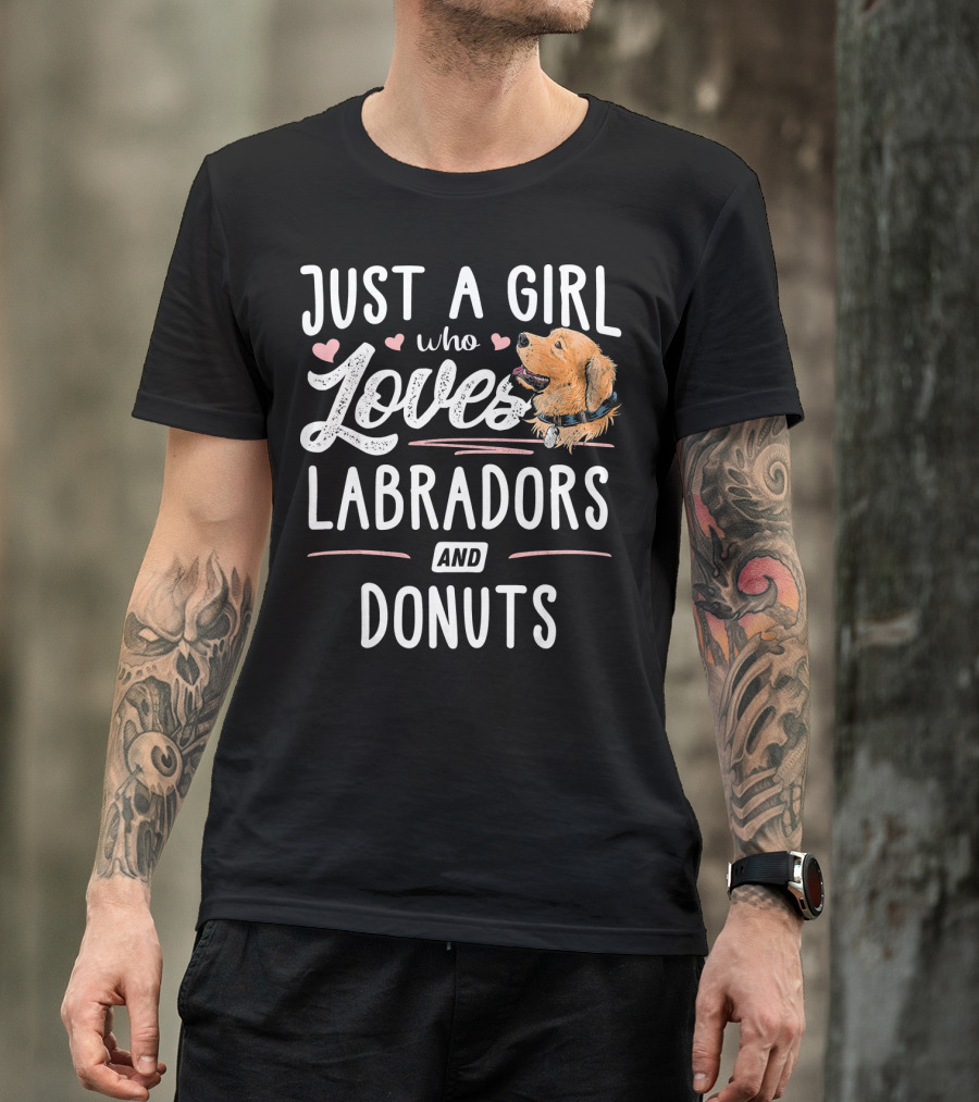 Just A Girl Who Loves Labradors And Donuts T-Shirt