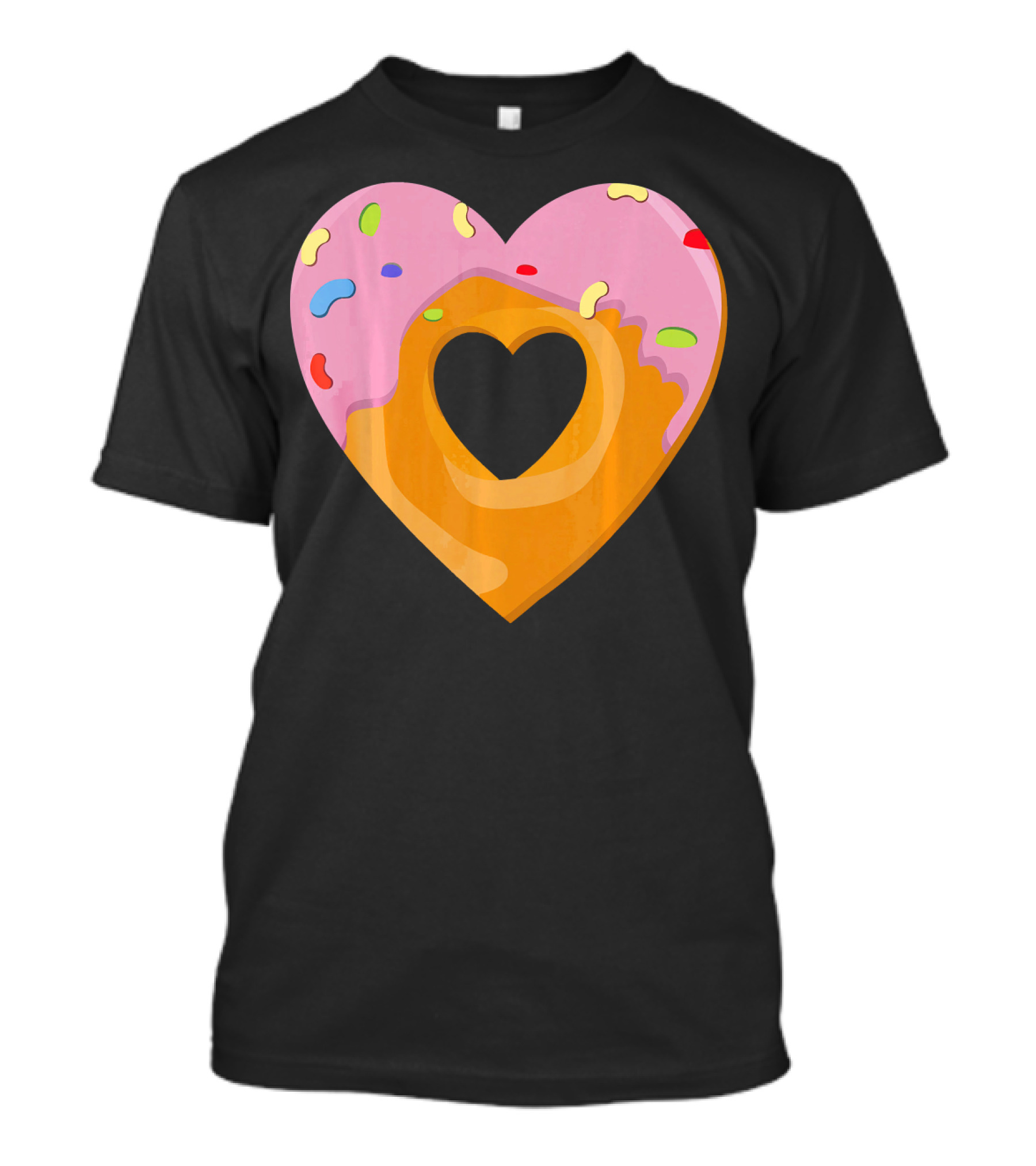 Donut Heart Cute Donut Heart WomenYouth Va T-Shirt