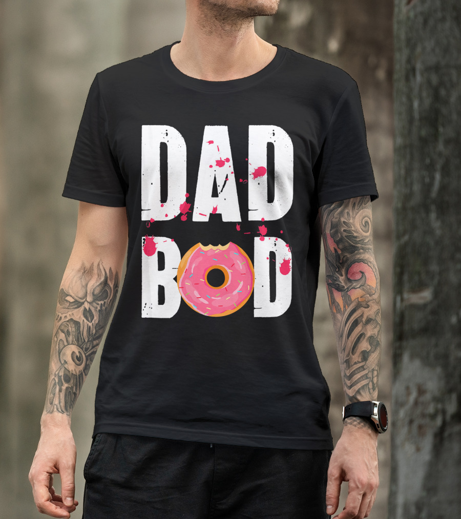 Dad Bod Donut Pink Sprinkle Humor T-Shirt
