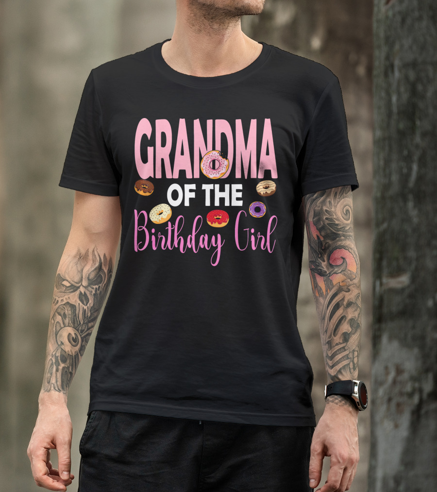 Grandma Of The Birthday Girl Donut Theme T-Shirt