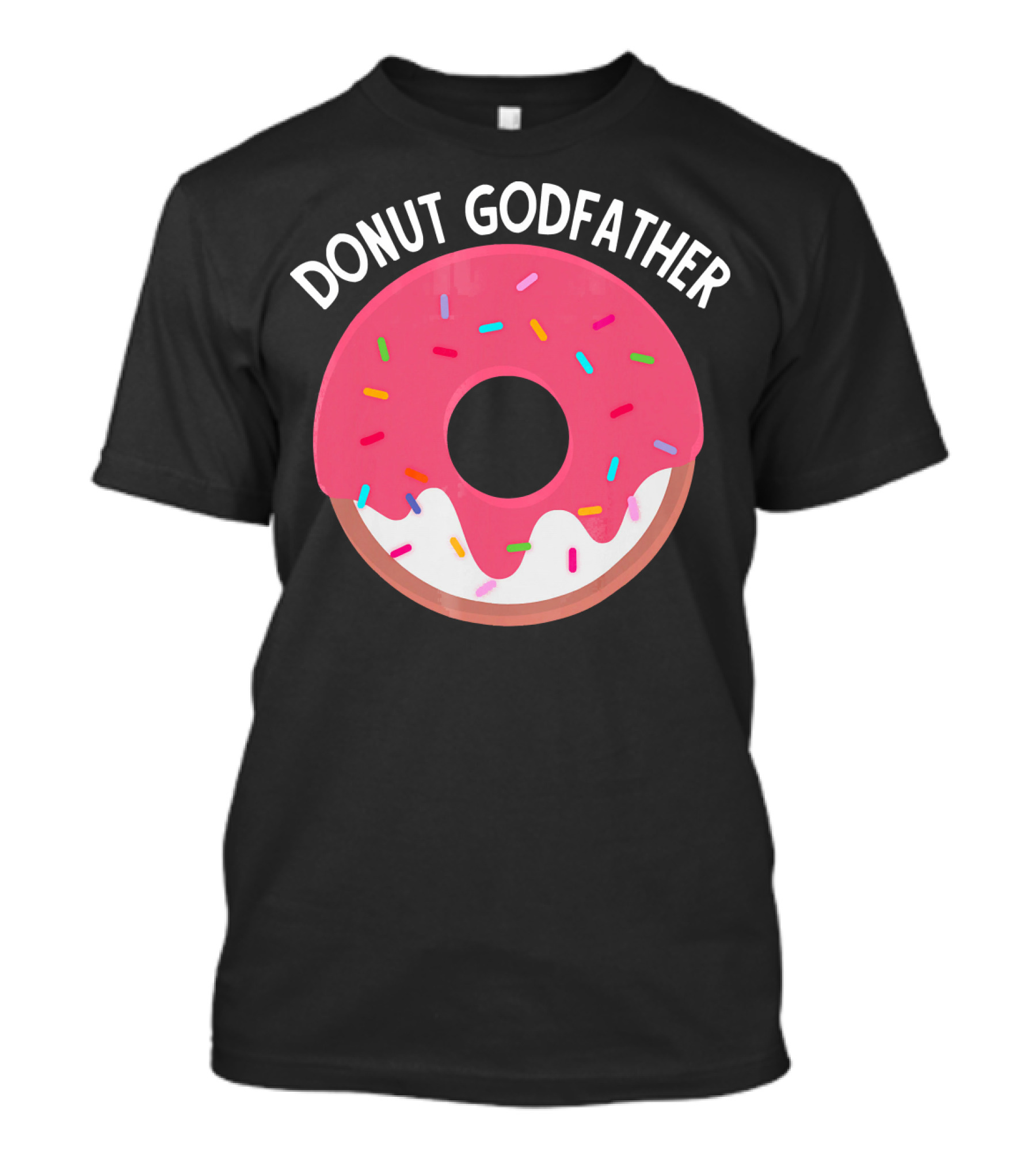 Donut Godfather Sprinkles Pink Donut T-Shirt