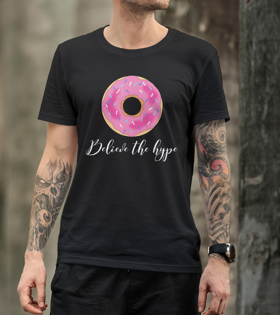 Believe The Hype Donut Sprinkles Pink T-Shirt