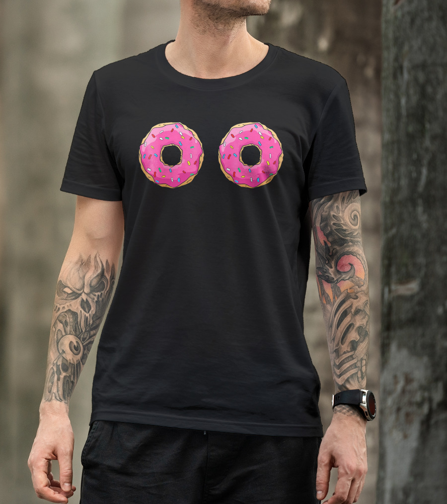 Funny Pink Sprinkle Donut Doughnut T-Shirt
