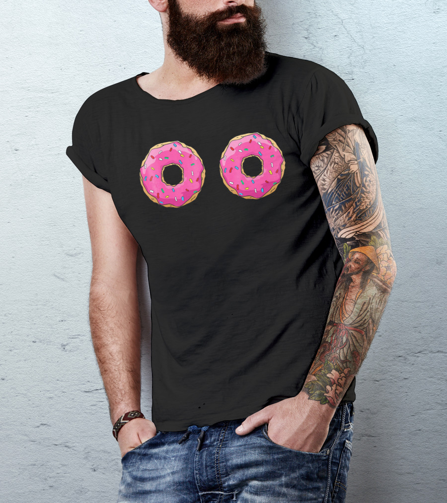 Funny Pink Sprinkle Donut Doughnut T-Shirt