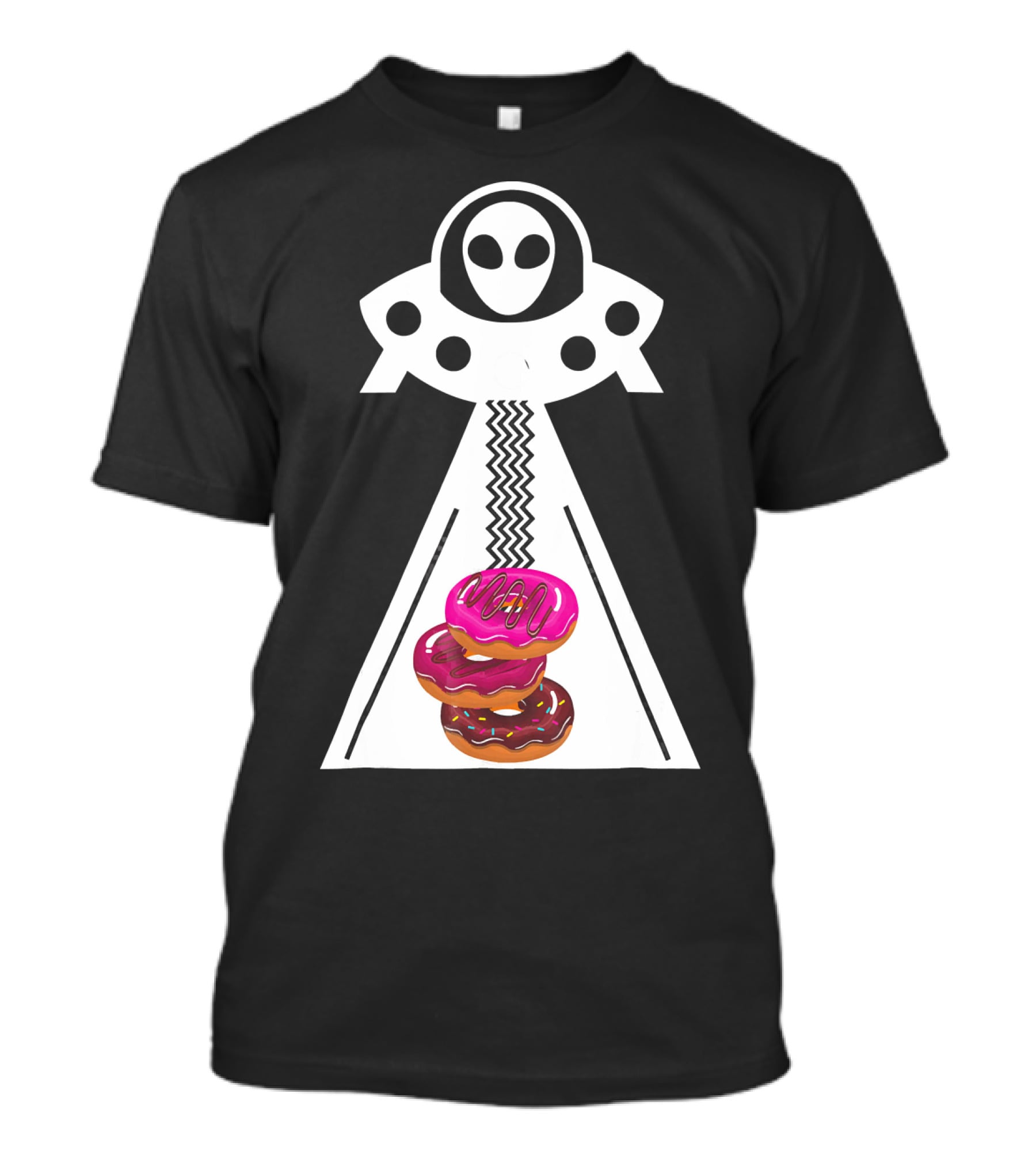 Alien Abduction Funny Aliens Do Donuts Uplift Beam T-Shirt