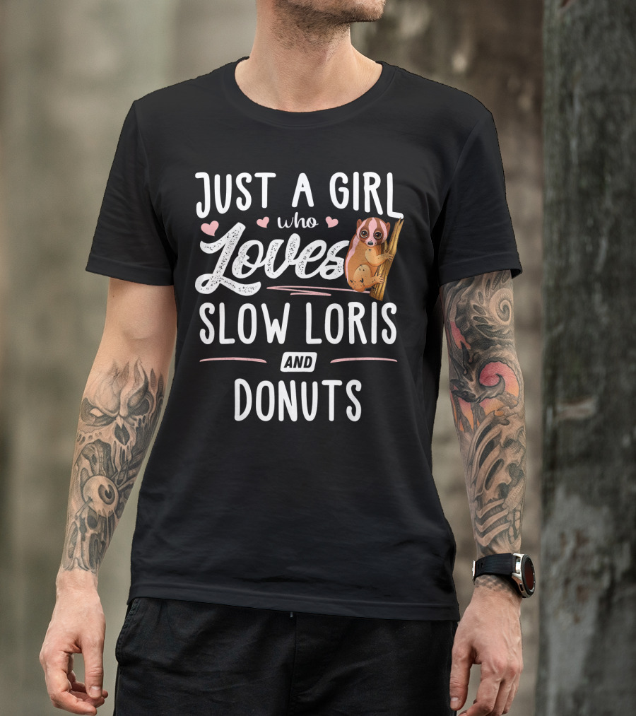 Just A Girl Who Loves Slow Loris And Donuts T-Shirt