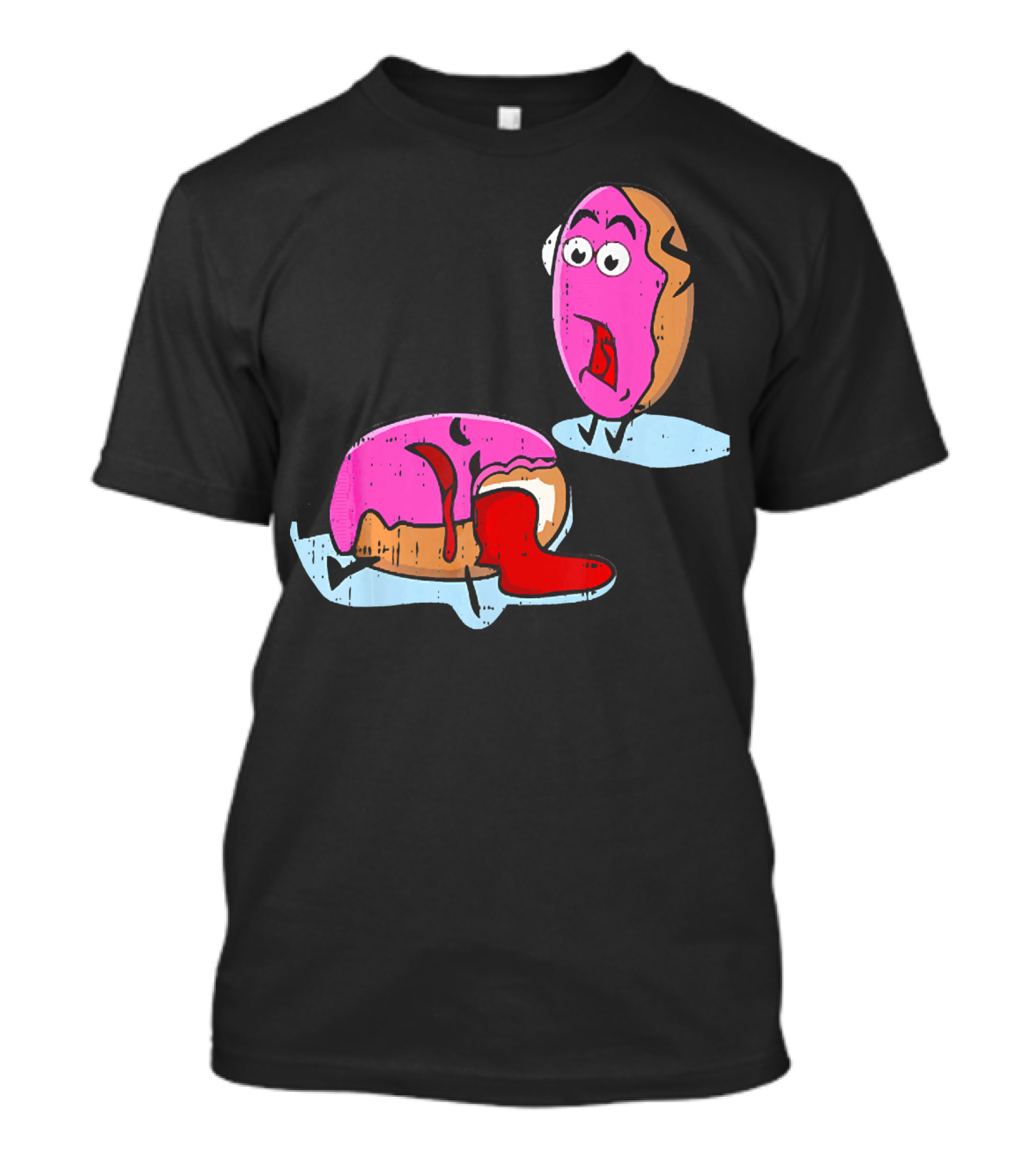 Dead Doughnut Bite Funny Donut Joke Swee Comic Reaction T-Shirt