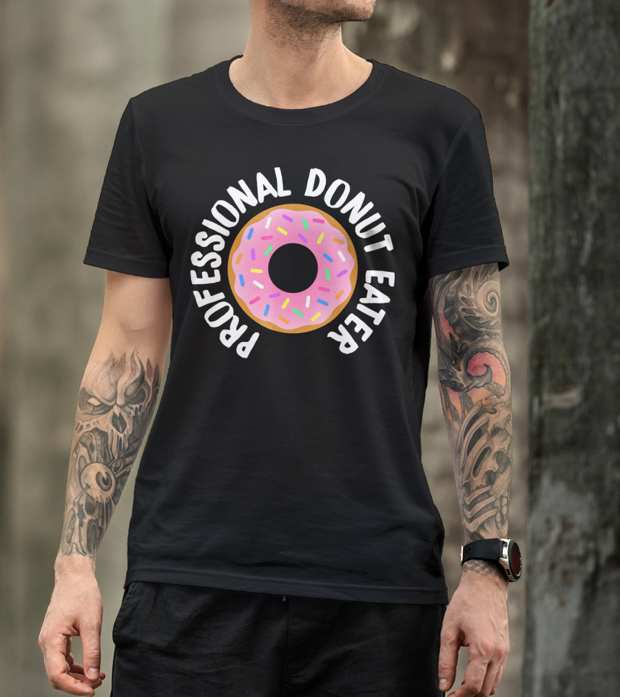 Professional Donut Eater Pink Sprinkle Donut T-Shirt