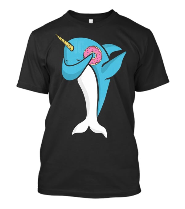 Narwhal Dabbing With Donut Pose T-Shirt