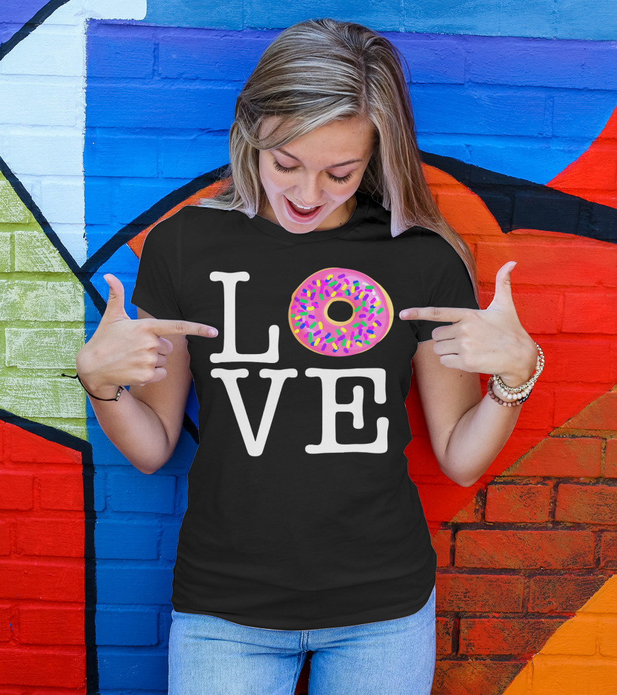LOVE Donut Pink Sprinkles T-Shirt