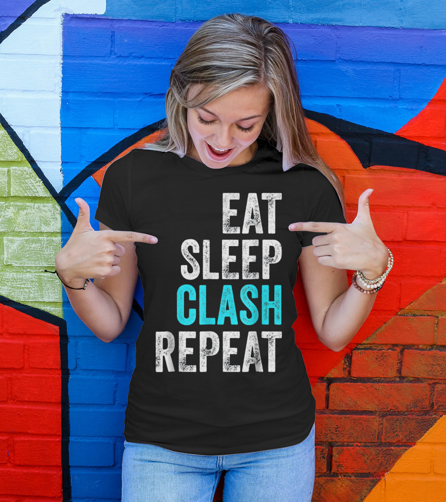 Mens Gaming Clan Eat Sleep Clash Repeat T-Shirt