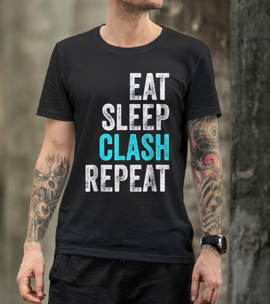 Mens Gaming Clan Eat Sleep Clash Repeat T-Shirt