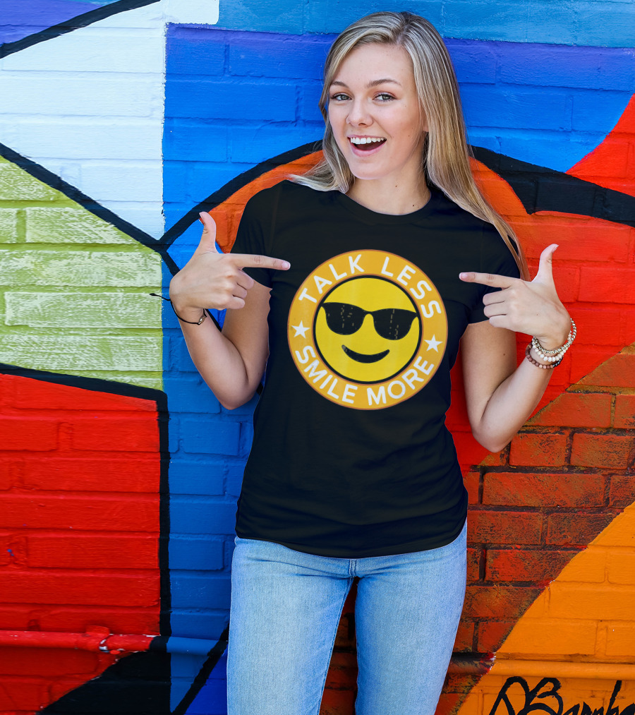 Talk Less Smile More Hamilton Yellow Emo Sunglasses Smile T-Shirt