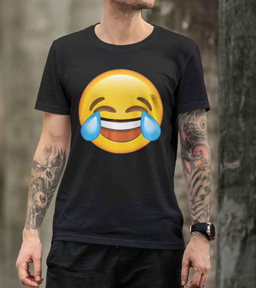 Funny Crying Tears Of Joy Laughing Emoji T-Shirt