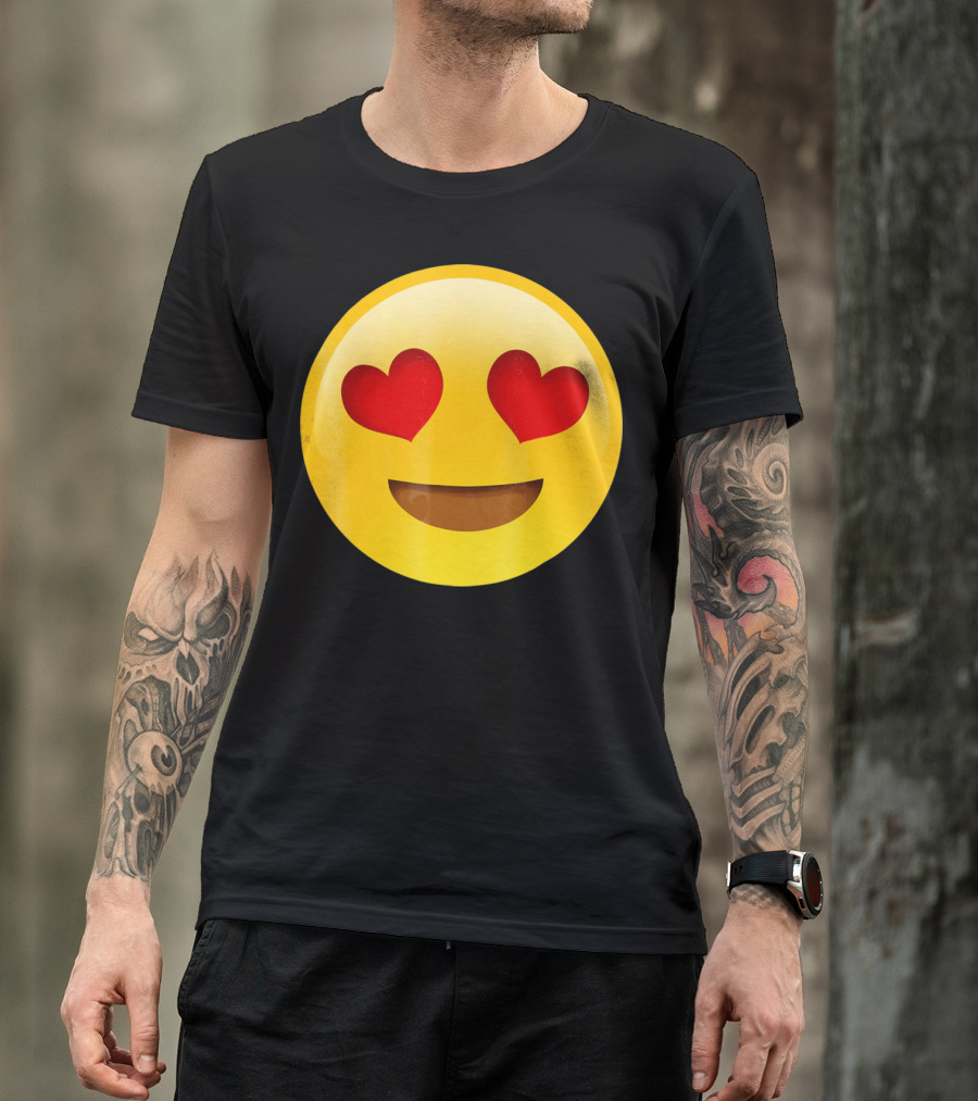 Emoji R Us Heart Eyes Smiley Love T-Shirt