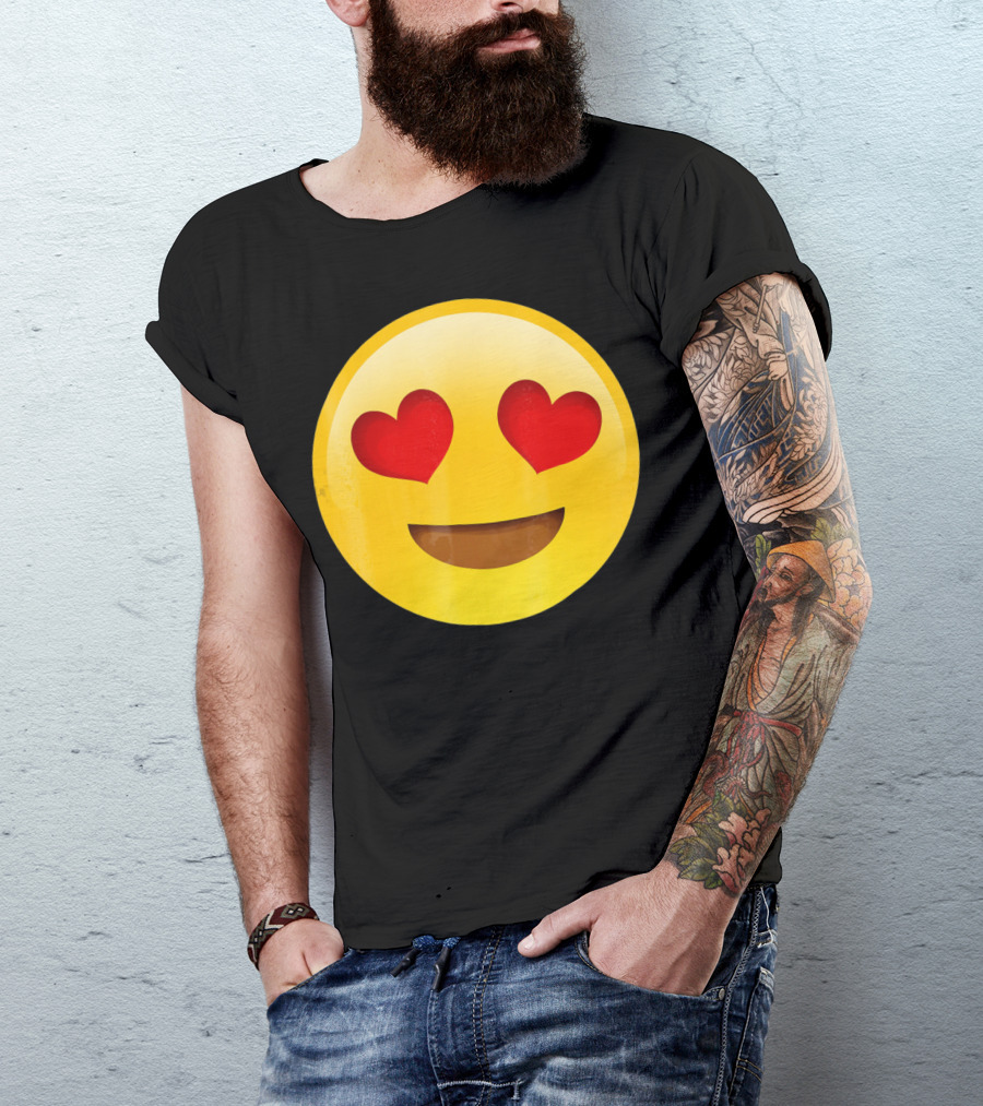 Emoji R Us Heart Eyes Smiley Love T-Shirt