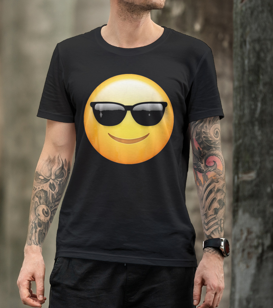 Sunglasses Emoji Cool Smiley Face T-Shirt