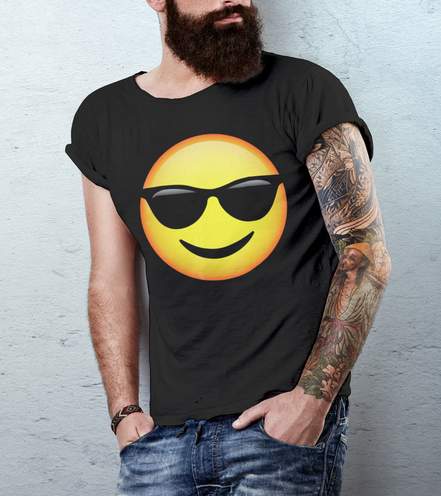 HD Emoji Sunglasses Face Emoticon T-Shirt