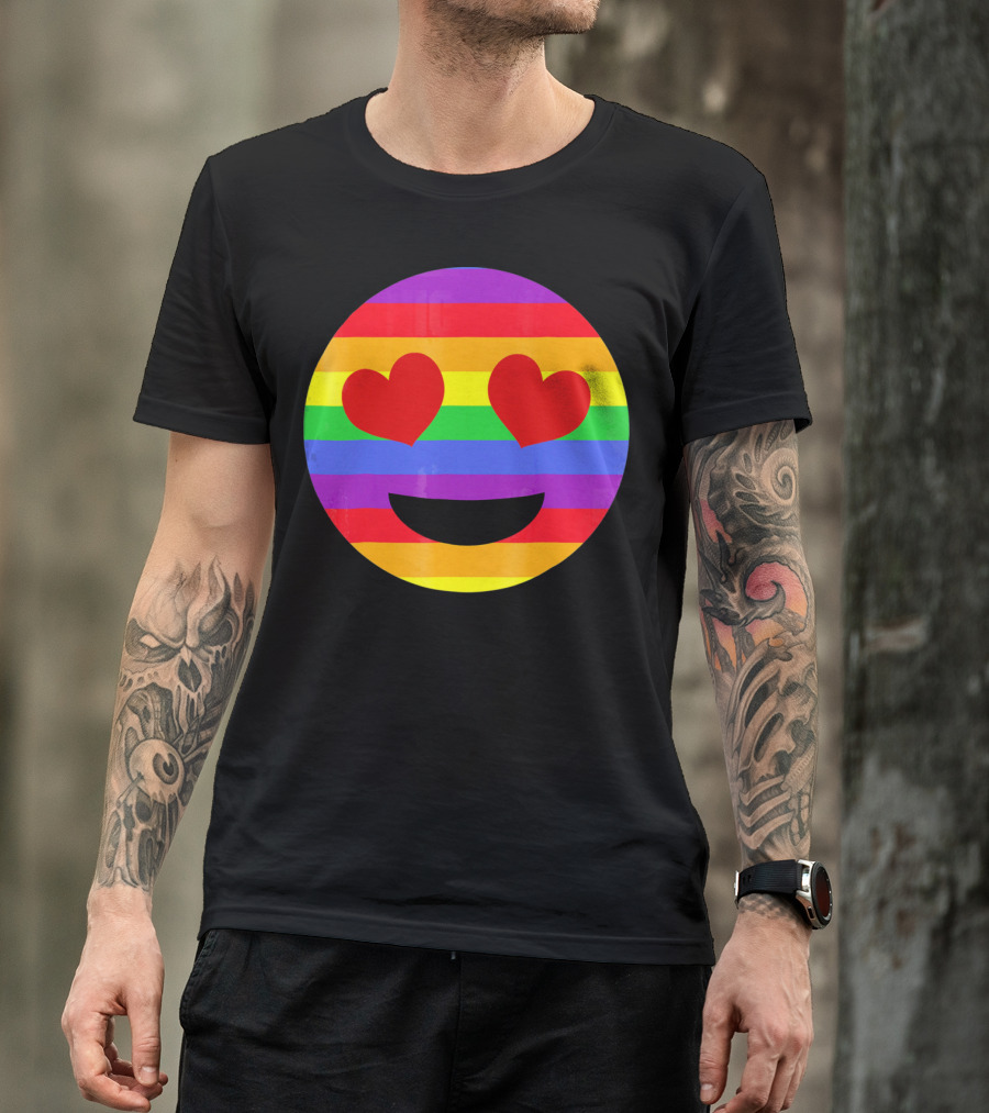Im Falling In Love Rainbow Heart Eyes Emoji T-Shirt
