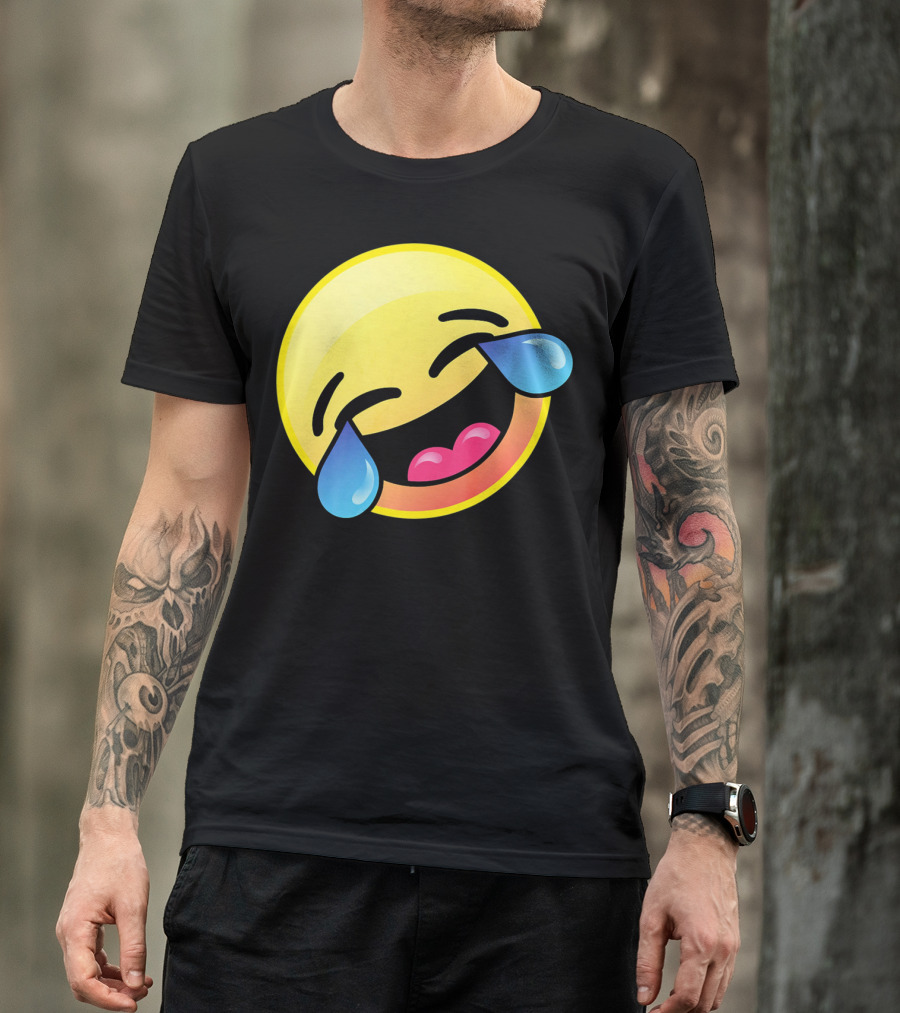 Laughing Crying Emoji Cute LOL Funny Expression T-Shirt