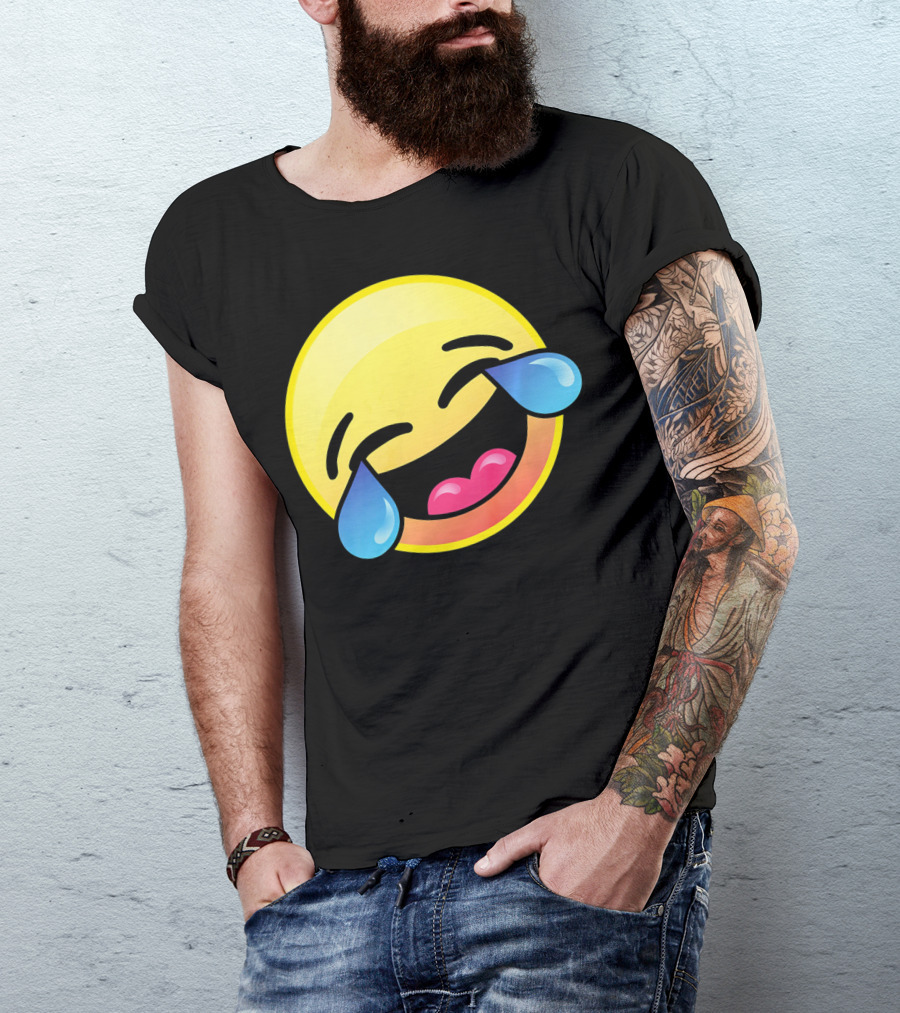 Laughing Crying Emoji Cute LOL Funny Expression T-Shirt