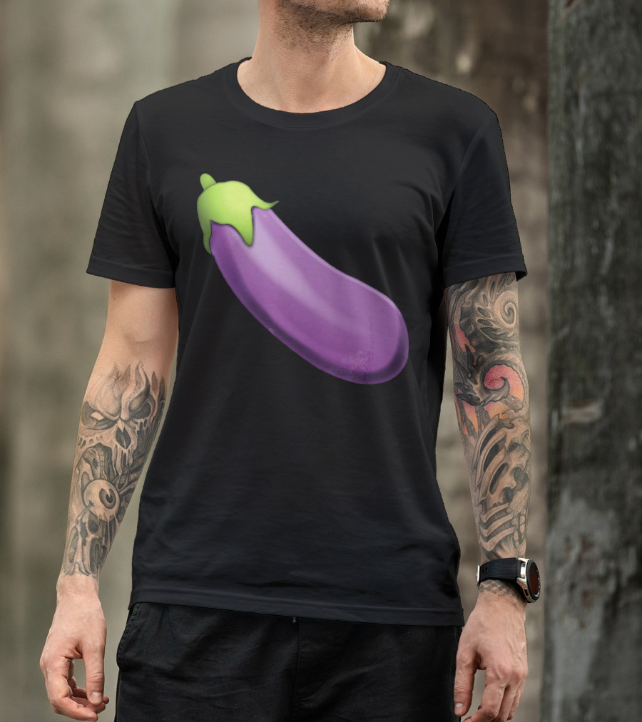 EmojiTees Bold Eggplant Emoji Weiner T-Shirt