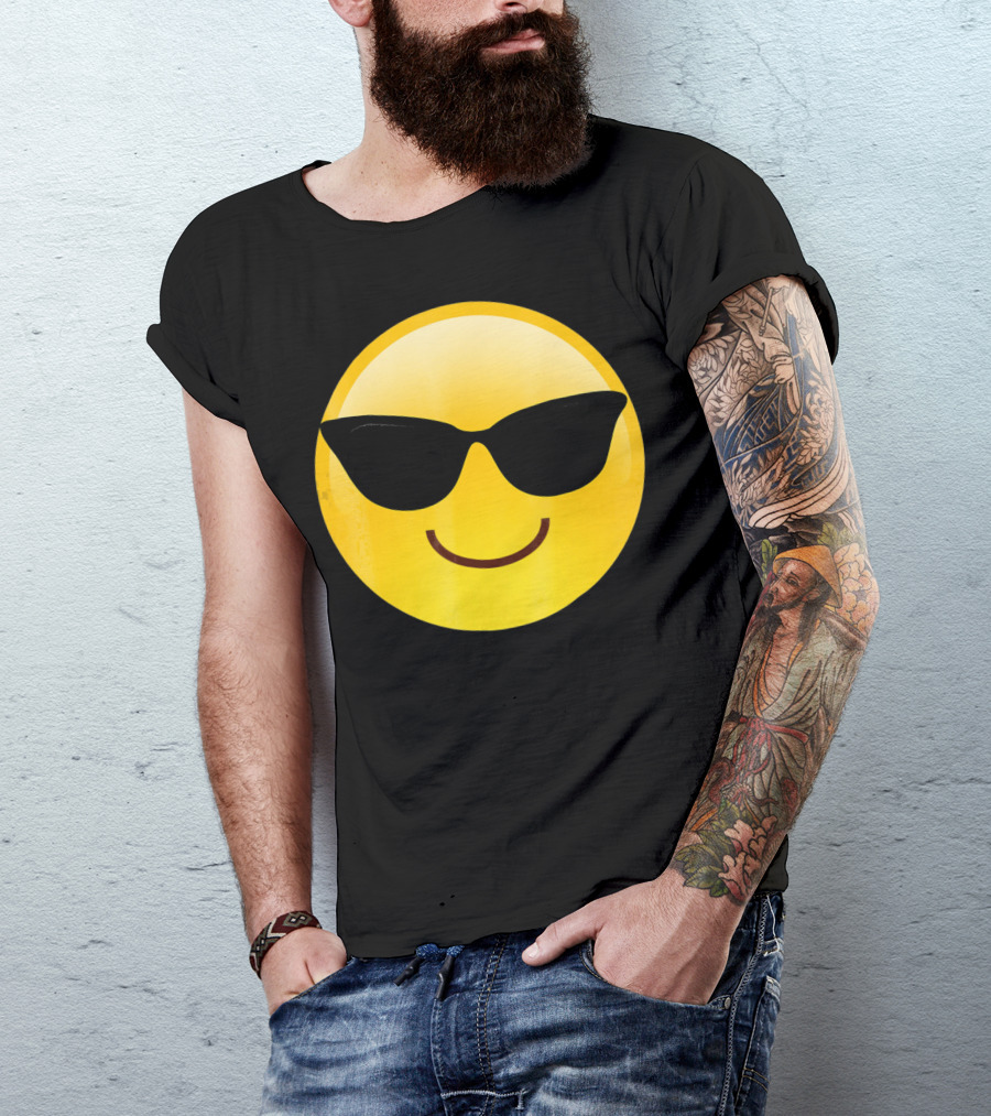 Cool Smiley Sunglasses Emoji Shades T-Shirt