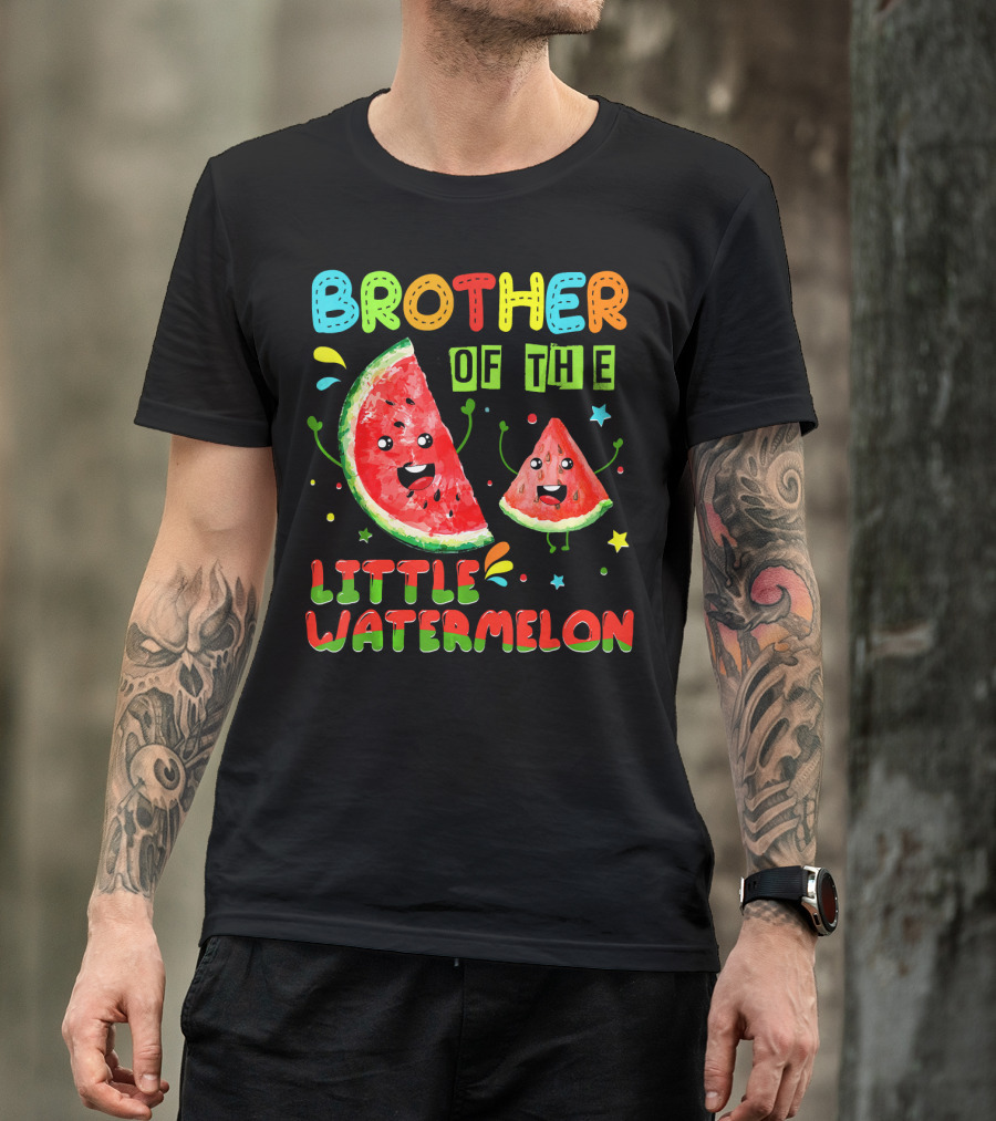 Brother Of The Little Watermelon Birthday Family T-Shirt