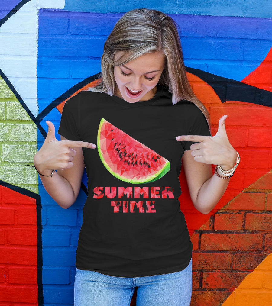 Watermelon Slice Summer Time Tro T-Shirt