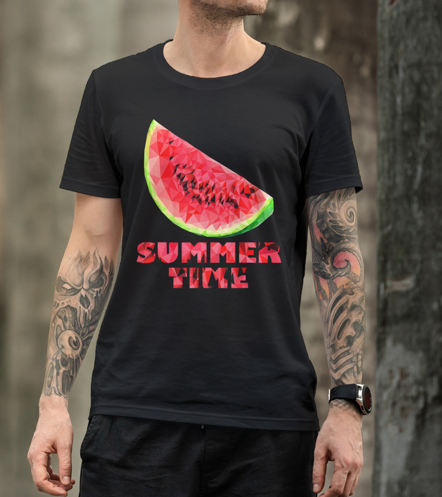 Watermelon Slice Summer Time Tro T-Shirt