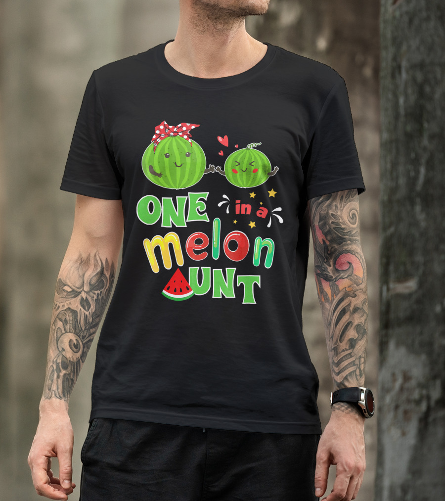 One In A Melon Aunt Watermelon Summer Tropical T-Shirt