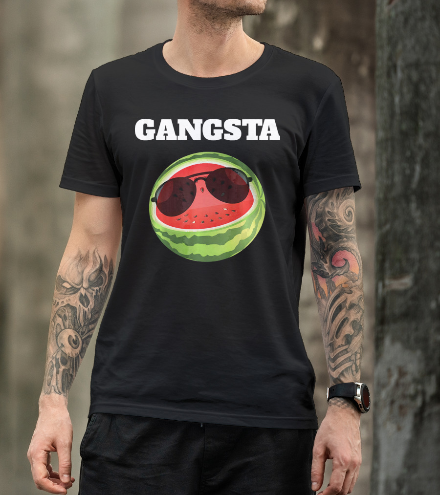 Gangsta Watermelon Sunglasses T-Shirt